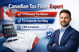 file canadian taxes personal tax t1 and business tax t2