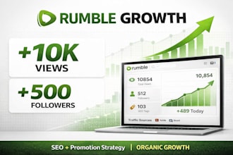 grow rumble channel organically , promote rumble video
