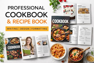 be your cookbook writer, recipe book,  cookbook design, cookbook formatting