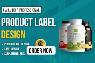 design product labels, supplement labels, and peptide label, packaging labels