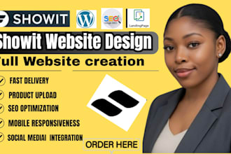 customize showit template redesign showit build website landing page