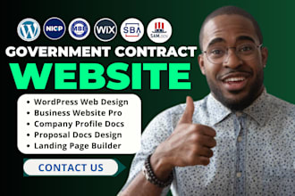 create government contractor website to win contract bids, capability statement