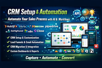 hubspot gohighlevel bitrix24 ghl close io zoho crm pipedrive n8n ai automation