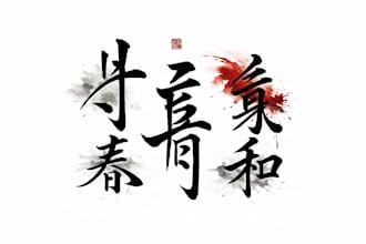 design authentic japanese calligraphy logo, tattoo, and handwritten ink art