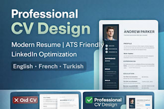 design a professional CV resume and linkedin profile