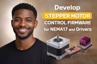 develop stepper motor control firmware for nema17 and drivers