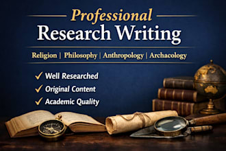 craft expert articles on religion,philosophy,anthropology and archaeology