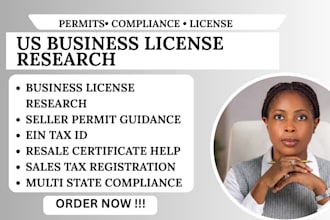 research US business licenses, permits, ein and seller permit