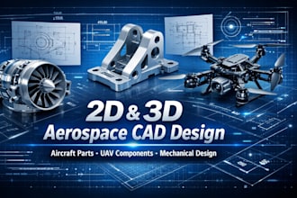 design aerospace components, aircraft parts, and drone cad models