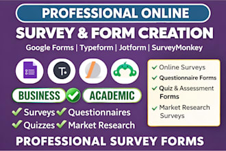 design a responsive online survey assessment, questionnaire, or quiz form