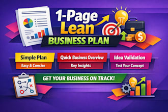 create a 1 page lean business plan