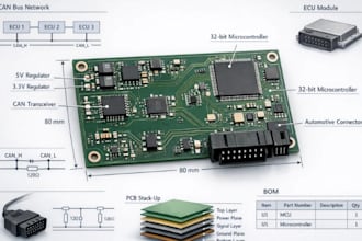 design automotive can bus pcb for vehicle control ecu diagnostics monitor system