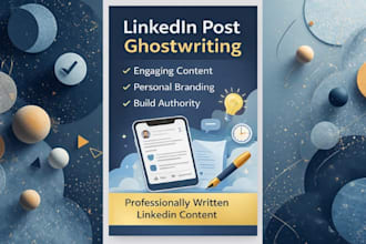 ghostwrite engaging linkedin posts for professionals and founders
