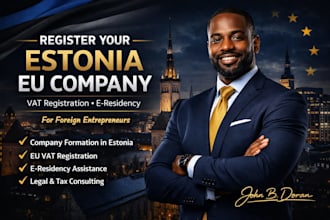 register your vat,  e residency eu company in estonia for foreigner