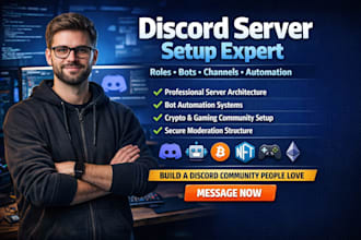 discord server setup community roles bots channels automation crypto nft gaming