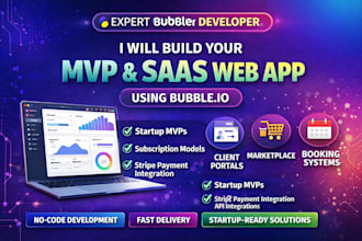 design bubble website bubble io mvp saas bubble app developer