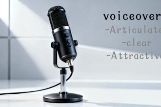 do clear articulated voiceover for you
