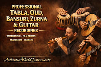 record authentic indian tabla and flute for your music track