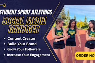 be your student sport atlethics social media manager and content creator