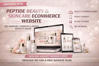 design a peptide beauty or skincare ecommerce website