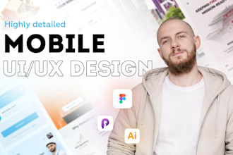 do mobile app UI UX design in figma for ios and android