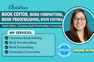 christian book, book editor, book proofreading, book editing , book formatting