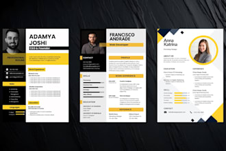 make impressive professional resume design and cv design