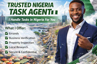 do anything for you within and outside nigeria, run errands, lagos and abuja VA
