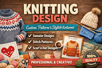 create unique knitting patterns and knitting designs for your projects