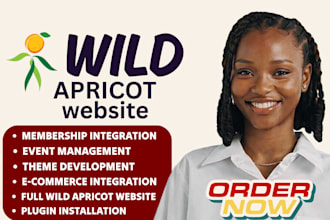design or redesign wild apricot membership website for event management