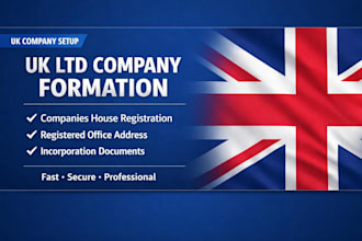 register your UK ltd company with companies house and registered address