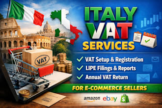 handle italy vat setup, lipe filings, and annual vat return for e commerce