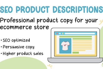 write SEO product descriptions for your ecommerce store