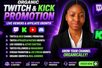 do organic twitch promotion, live viewers twitch affiliate growth