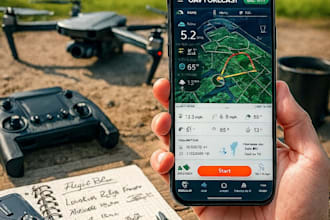 develop drone control app, telemetry app, uav control app, planner app
