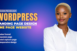 do lead capture, one page website, sales funnel, wordpress landing page design