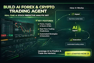 build ai forex crypto trading agent, real time ai stock predictive analytic bot