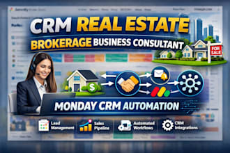 do crm real estate , brokerage business consultant, monday CRM automation