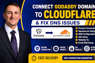 connect godaddy domain to cloudflare and fix dns issues