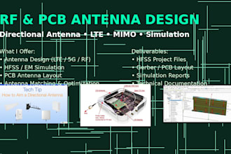 design and tune pcb antenna for wifi gps lte and iot devices with  manufacturing