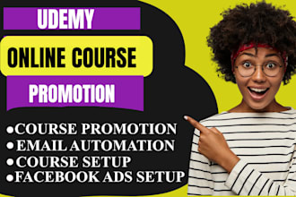udemy course promotion online course ebook promotion