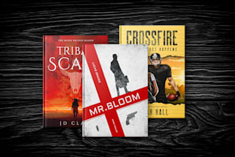 creat crime, thriller, horror book cover design