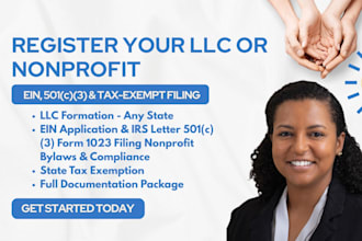 register your llc, ein, and 501c3 nonprofit in any US state