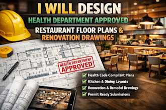 design health department approved restaurant floor plans and renovation drawings
