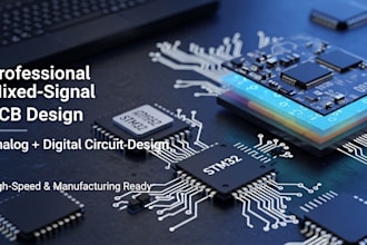 mixed signal pcb design, analog digital circuit, stm32 esp32 embedded hardware