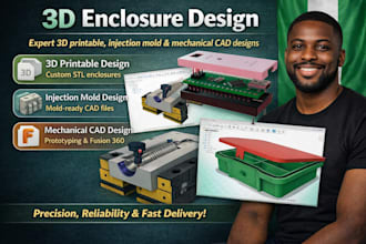 do 3d printable enclosure design injection mold mechanical design in fusion 360