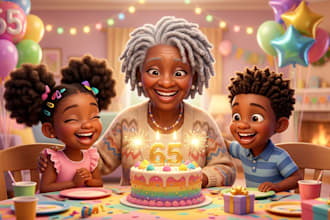 african american children story book illustration natural hair black kids book