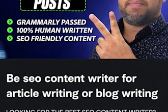 write SEO blog articles or website content