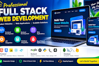 develop a full stack website with frontend and backend development