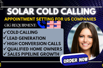 do solar cold calling and appointment setting for US solar companies